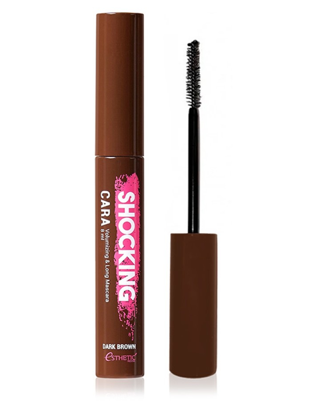 [ESTHETIC HOUSE] Тушь для ресниц КОРИЧНЕВАЯ Shocking Cara Volumizing&Long Mascara (Dark Brown), 8мл