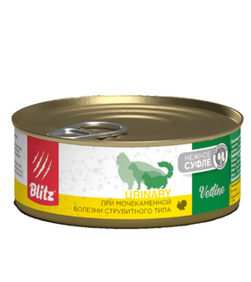 Blitz Vetline Urinary (суфле) для кошек, при мочекаменной болезни струвитного типа, 100гр.