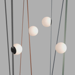 DK5550-BK Cветильник для трека-ремня Belty, серия Orb, со светодиодом, D150*H147мм, 48V DC, 10W, RA90, 120°, 4000K, IP20, белый, акрил