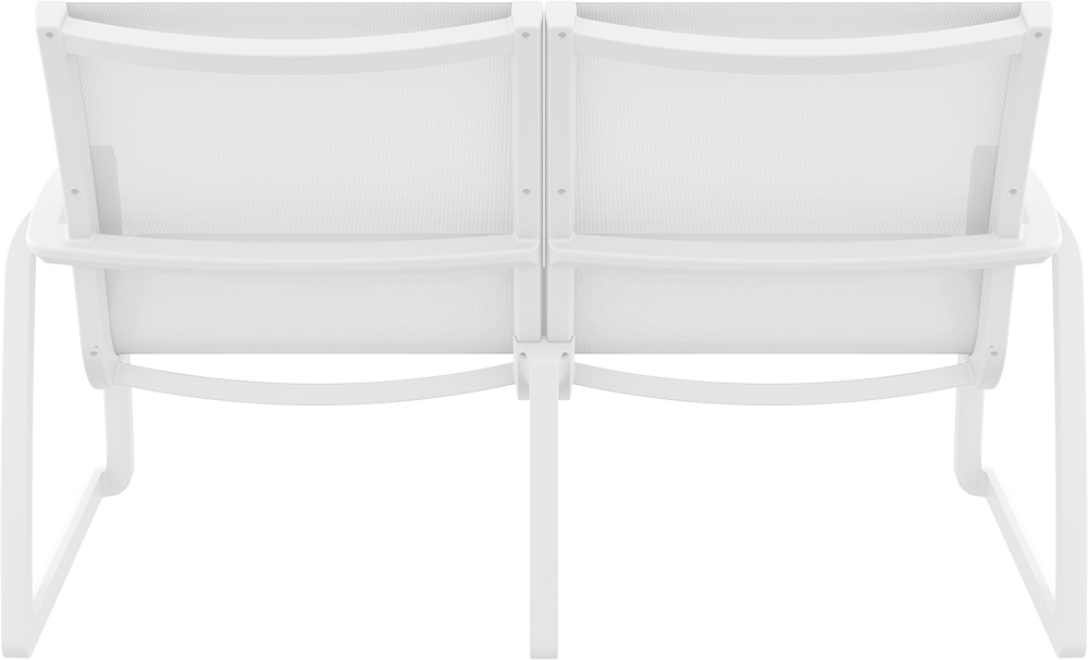 Диван пластиковый двухместный Siesta Contract Pacific Lounge, белый