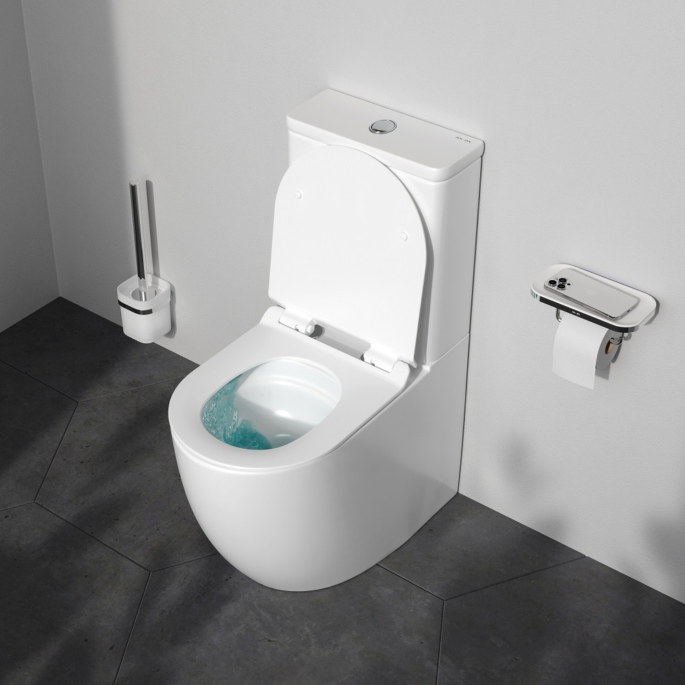 Унитаз-компакт Aquaspin с сиденьем микролифт AM.PM Like C808600SC