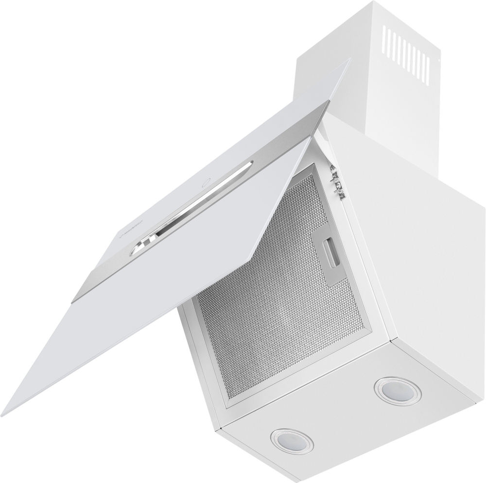 Кухонная вытяжка MAUNFELD Moon 60 белый\вставка сатин фото 3