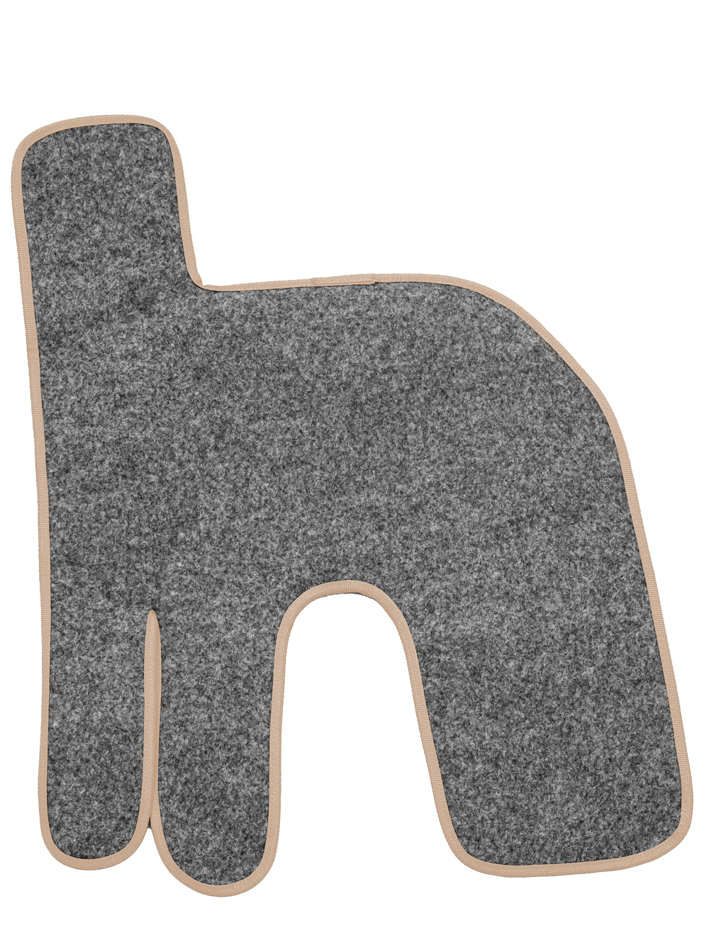 Ковры RENAULT T (автомат) (экокожа, бежевый, бежевый кант, красная вышивка)