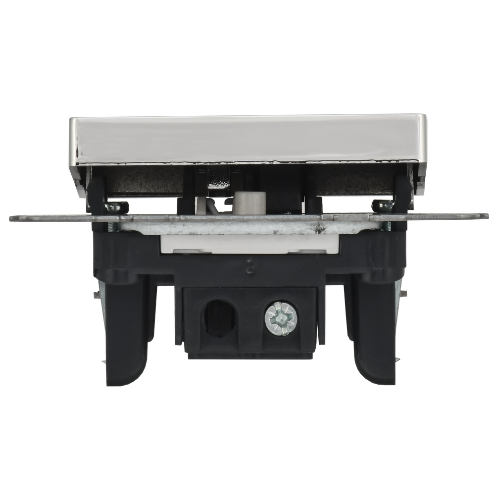 BRITE Выключатель 1-клавишный проходной 10А ВС10-1-6-БрГН металл хром/никель IEK