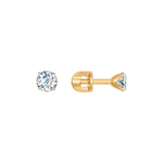 Серьги из золота 585 пробы с 2 Swarovski Zirconia