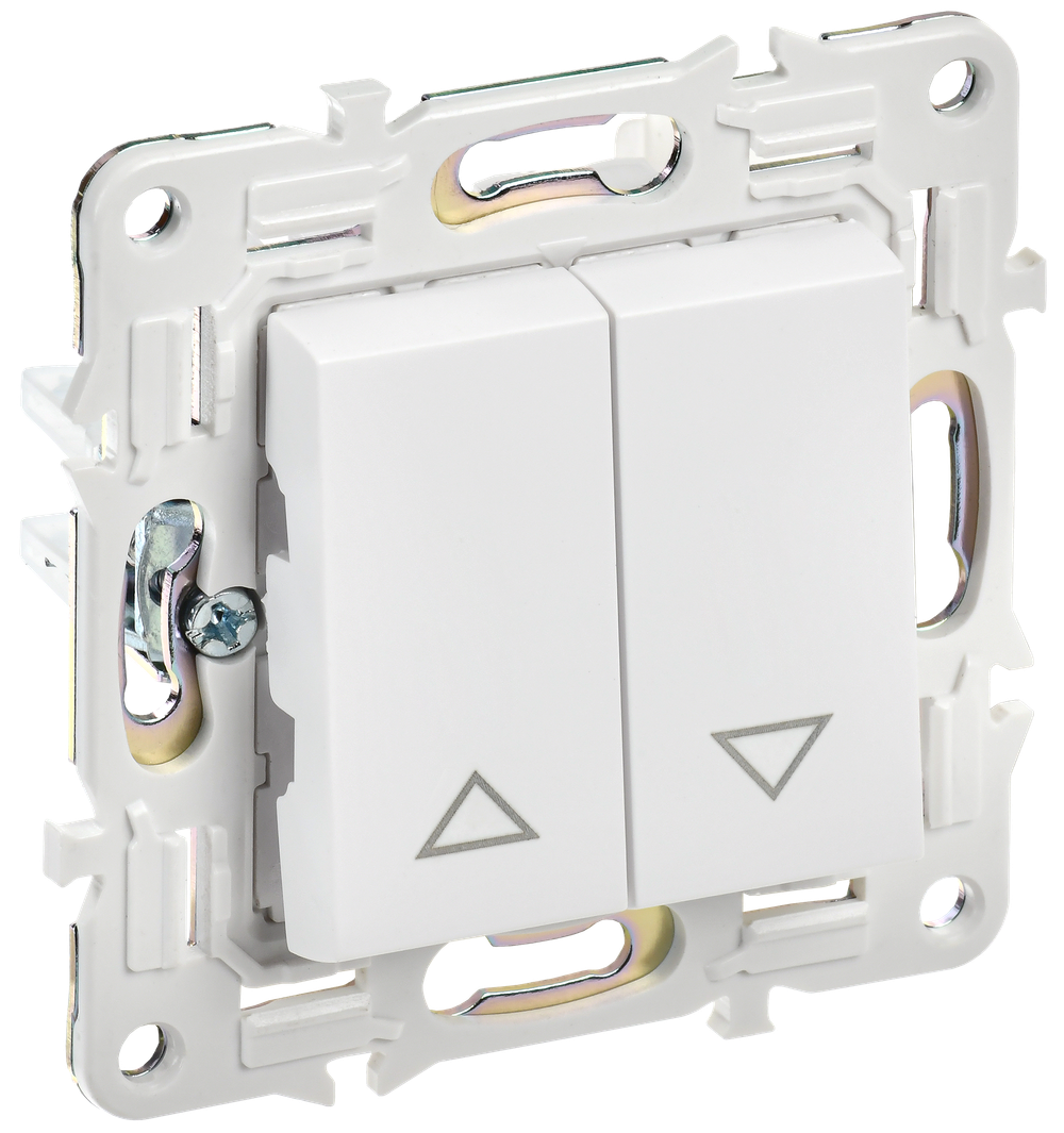 SKANDY Выключатель жалюзи 10А SK-V12W арктический белый IEK