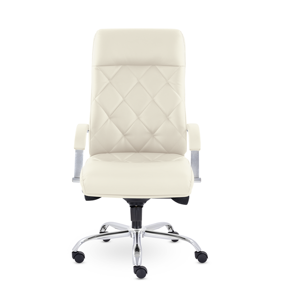 Кресло К-10 Верона В хром МБ S-0427 (слоновая кость)