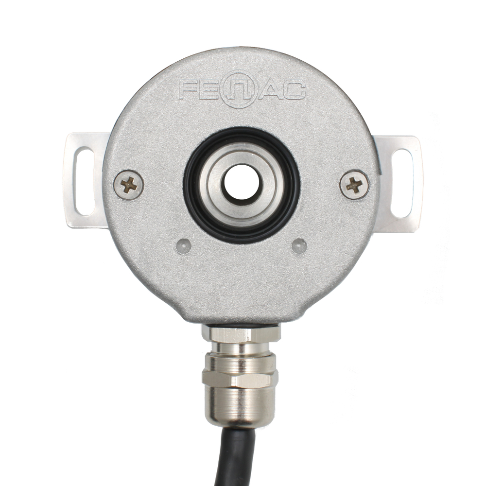 Инкрементальный программируемый энкодер INNOCONT D=50мм, полый вал 8мм, 5…30VDC, выход TTL/HTL с инверсией, IP 54