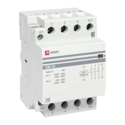 Контактор модульный КМ 20А 3NО+NC (3 мод,) EKF PROxima