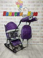 Санки-коляски " Ника Детям 7-5SK черничный