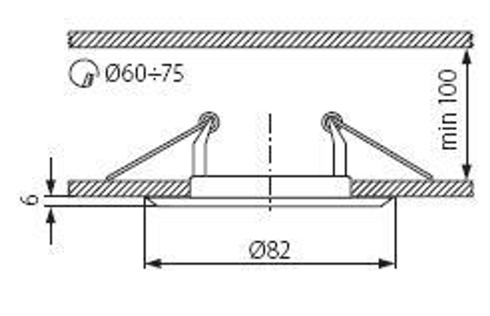 Cветильник точечный для натяжного потолка KANLUX HORN CTC-3114-PG/N