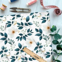 Ткань премиум Оксфорд 600D абстрактные цветы яблони