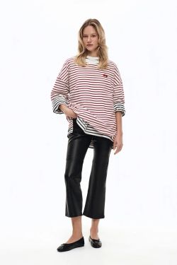 Укороченные кожаные брюки, черные