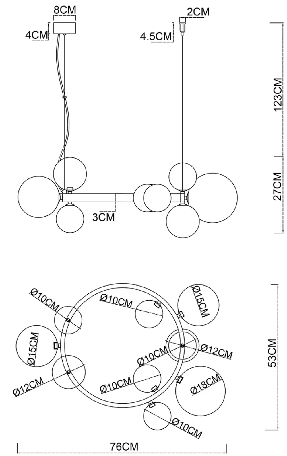 Подвесная люстра Arte Lamp VINCENT