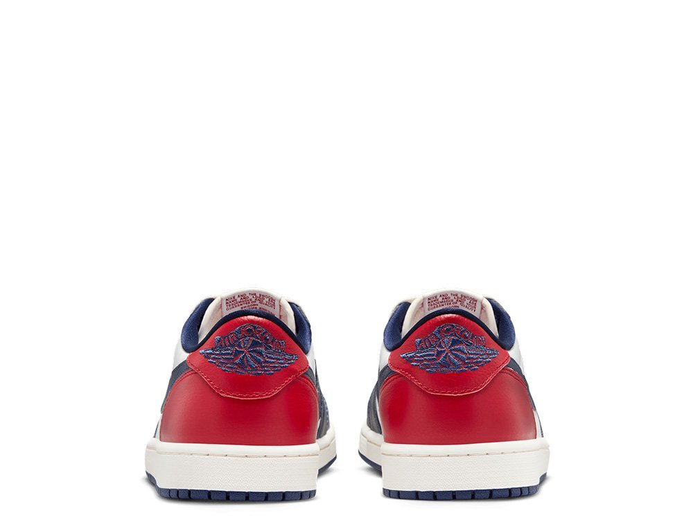 Баскетбольные кроссовки  Air Jordan 1 Retro Low Summit White/Gym Red-Midnight Navy