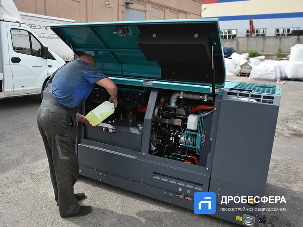 Дизельный винтовой компрессор MB190D + АС MasterBlast передвижной