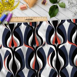 Ткань премиум шифон ретро орнамент