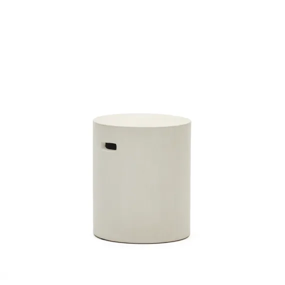 Столик-табурет Aiguablava, Ø37 см, белый цемент