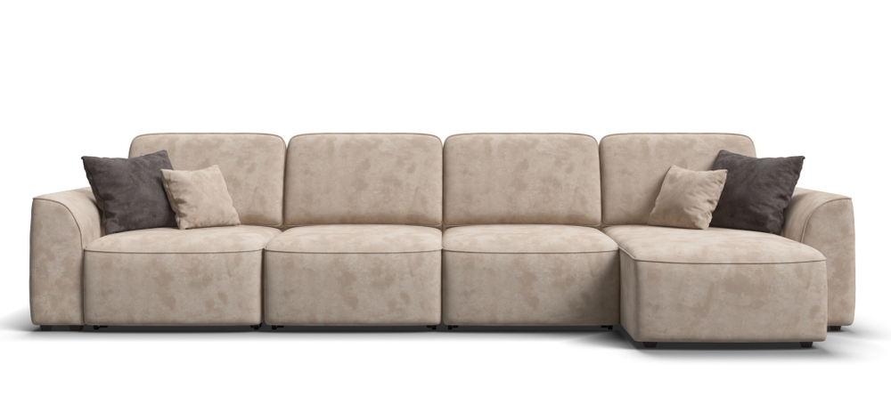 Угловой диван KING MODOOL MAX Велюр Alkantara пепел