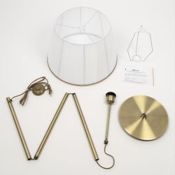 Citilux Линц CL402980 Торшер бронза с белым абажуром