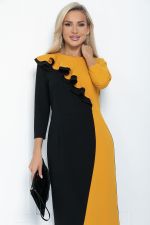 Платье Эванесса (черно-желтое) П12748-35М LT Collection