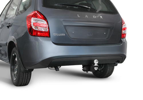 Фаркоп под квадрат Berg для Lada Granta (Лада Гранта) I поколение рестайлинг универсал 2018-н.в./Granta Cross (Кросс) универсал 2018-н.в., шар E, 900/75 кг, F.6017.007