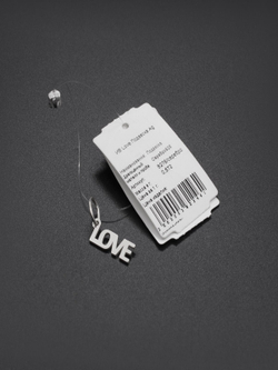 Подвеска из серебра слово LOVE
