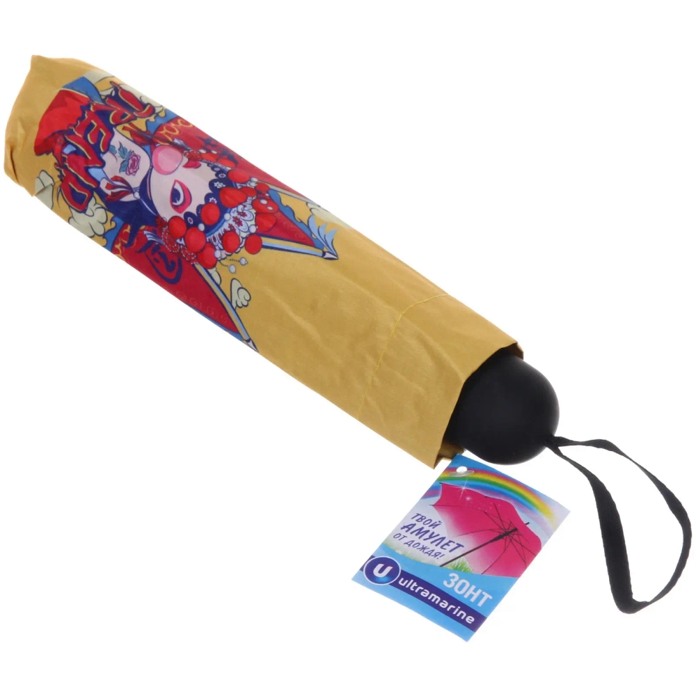 Зонт механический ветроустойчивый, матовая ручка «BESTzontik - Panda», цвет как на фото, длина 25см, d-110см