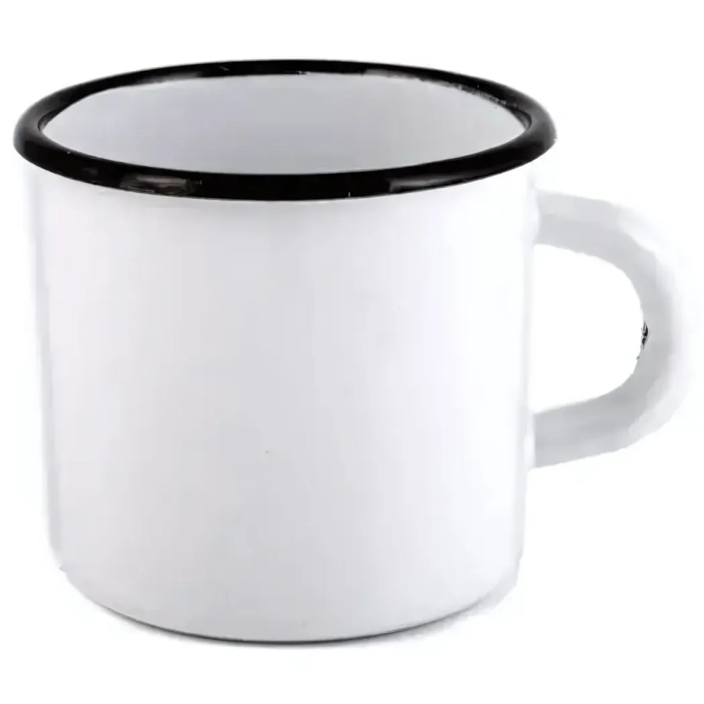 Кружка эмалированная 0,25л белая/слоновая 40104-022