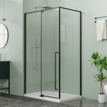 Душевое ограждение Azario MALE 900х900х1950 прозрачное стекло 6 мм, профиль черный матовый (AZ-J50-90-MB-CL)