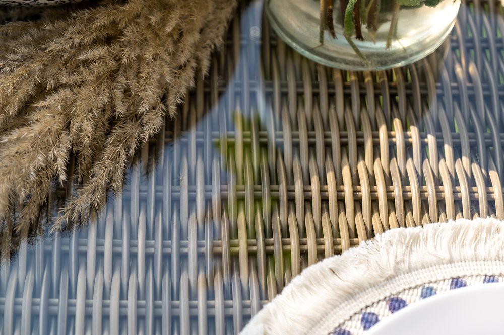 "Эспрессо–150 S" обеденная группа плетеная, цвет соломенный