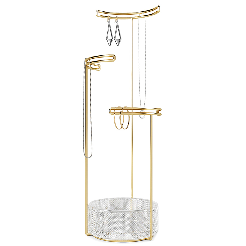 Держатель для украшений tesora, стекло/латунь