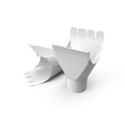 Воронка желоба 125*90мм RAL 9003