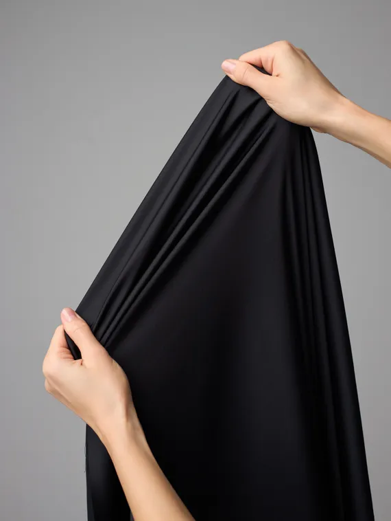 Шелк вискозный стрейч, арт. 15308, Китай, черный