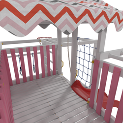 Детский домашний игровой комплекс чердак ДК1Р Розовый