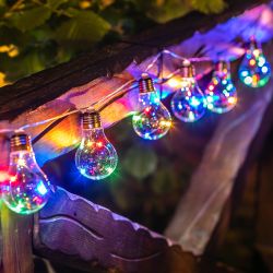 USL-S-126-PT4000 BULBS Садовая гирлянда на солнечной батарее Лампочки. 40 светодиодов. Разноцветный свет. 1xАA Ni-Mh аккумулятор в-к. IP44. TM Uniel