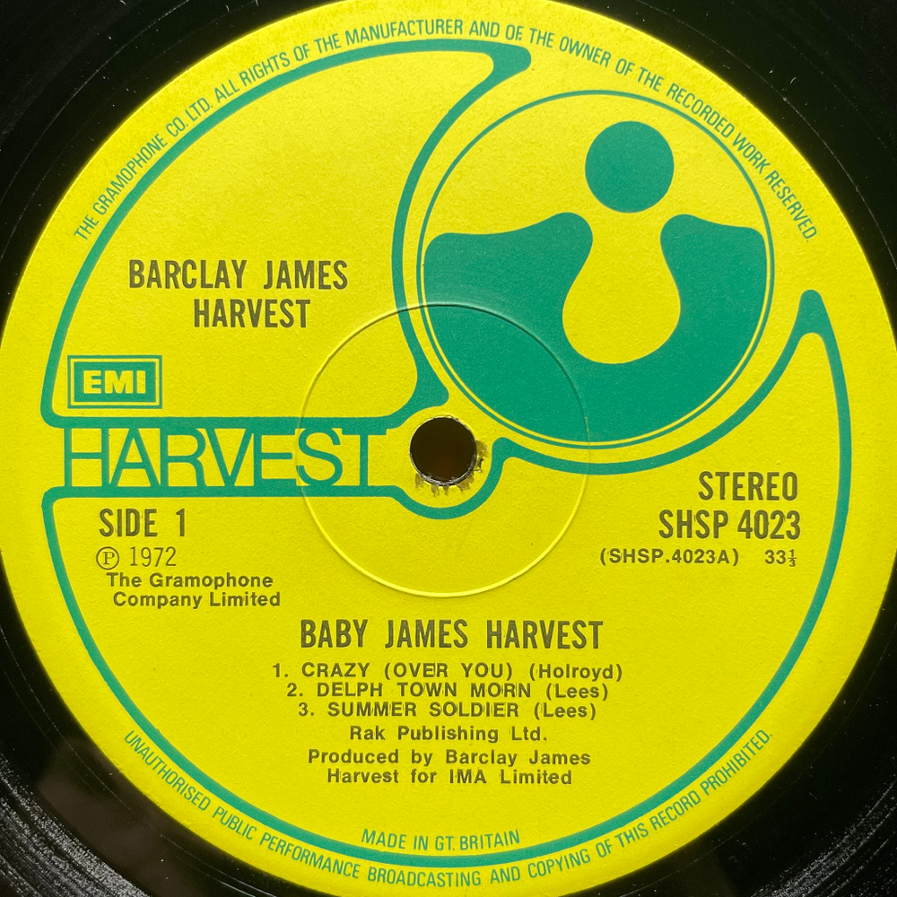 Barclay James Harvest ‎– Baby James Harvest (Англия 1972г.)