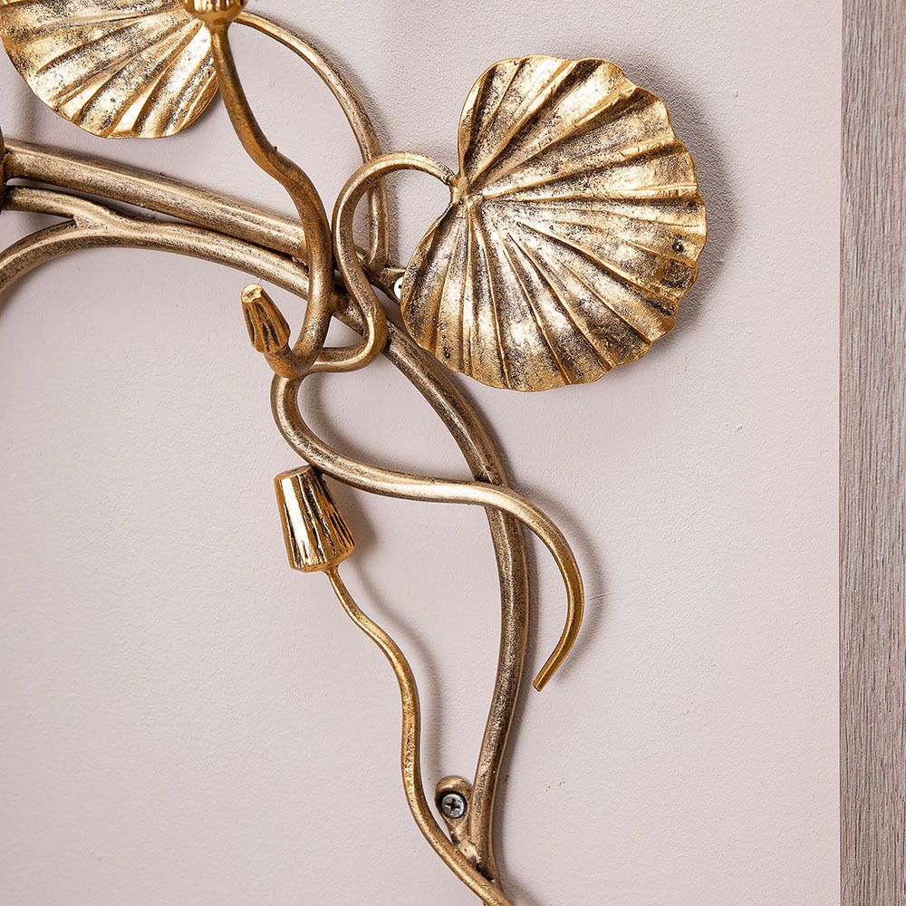 Вешалка настенная «Нимфея» (с 5-ю крючками) Бронза