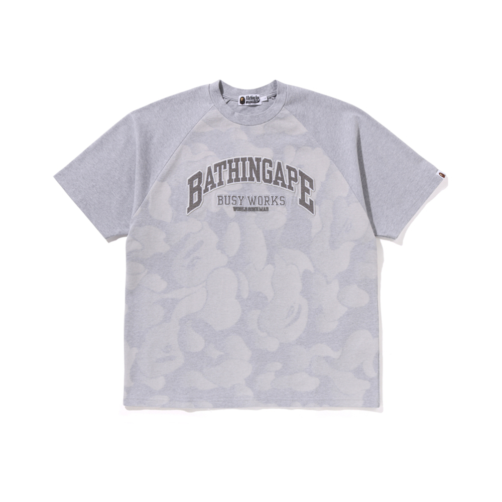 A Bathing Ape Bathing Ape Embroidered Logo Cotton Футболка серый