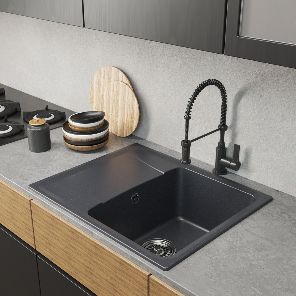 Мойка MIXLINE ML-GM26 580*470*190мм (Антрацит)   8335