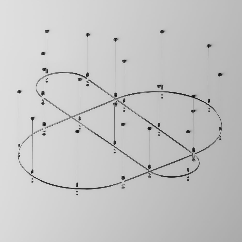 Шинопровод однофазный накладной/подвесной Maytoni Flarity TRX154-2SR-D1500-B