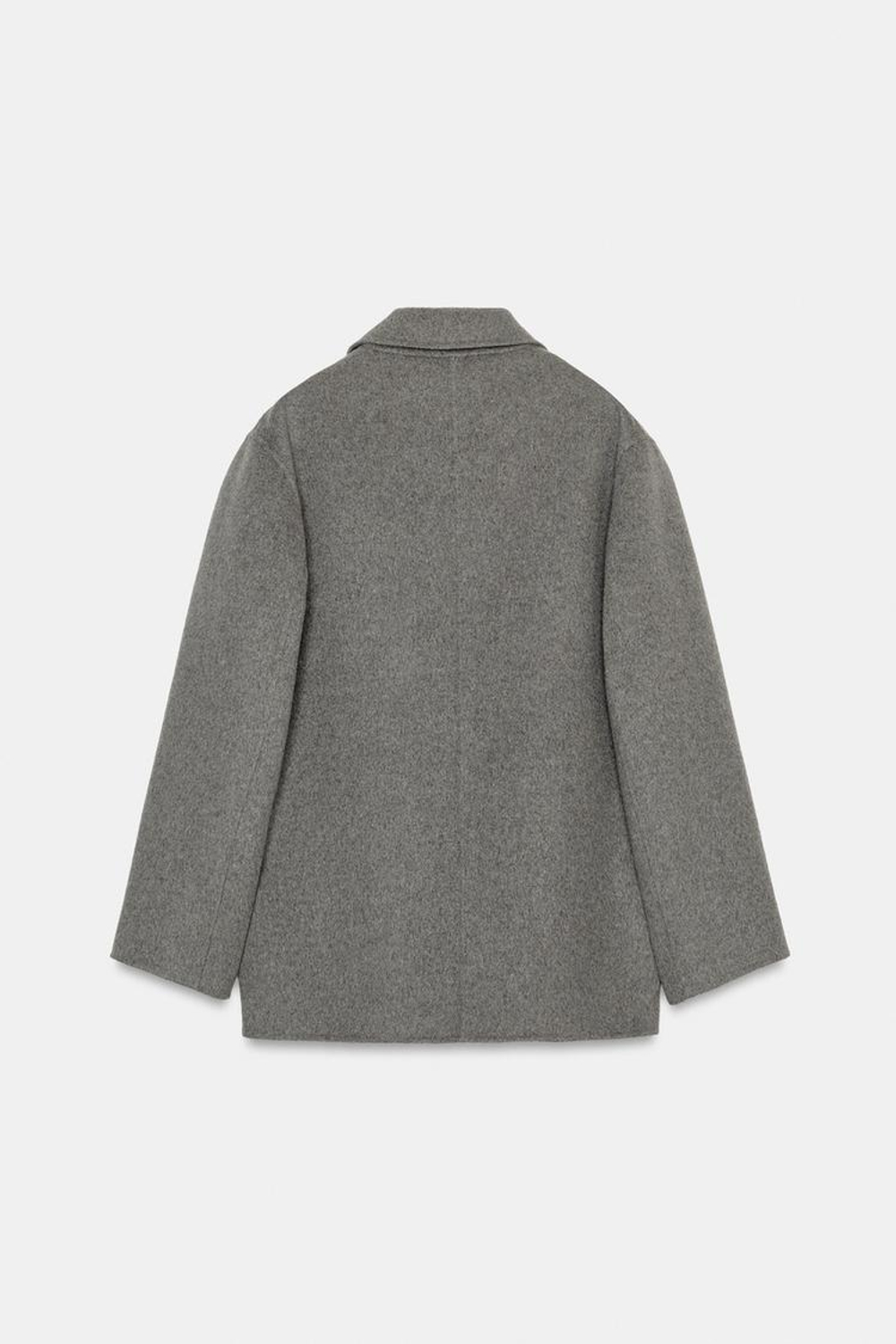 ZARA БЛЕЙЗЕР ИЗ СМЕСОВОЙ ШЕРСТИ — ZW COLLECTION, СЕРЫЙ