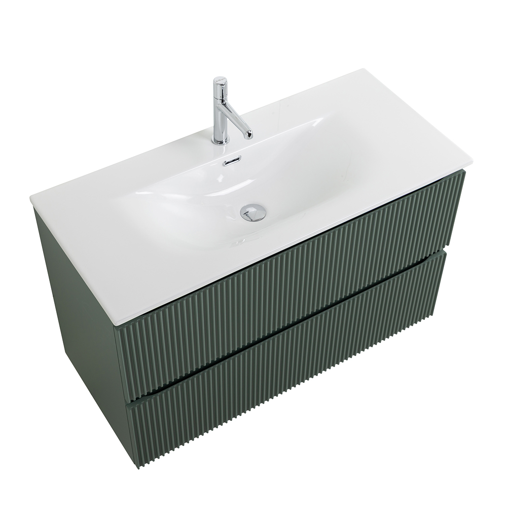 Тумба с раковиной подвесная BelBagno UNO-1200-2C-SO-VO Еловый матовый, раковина белая BB-8099-120