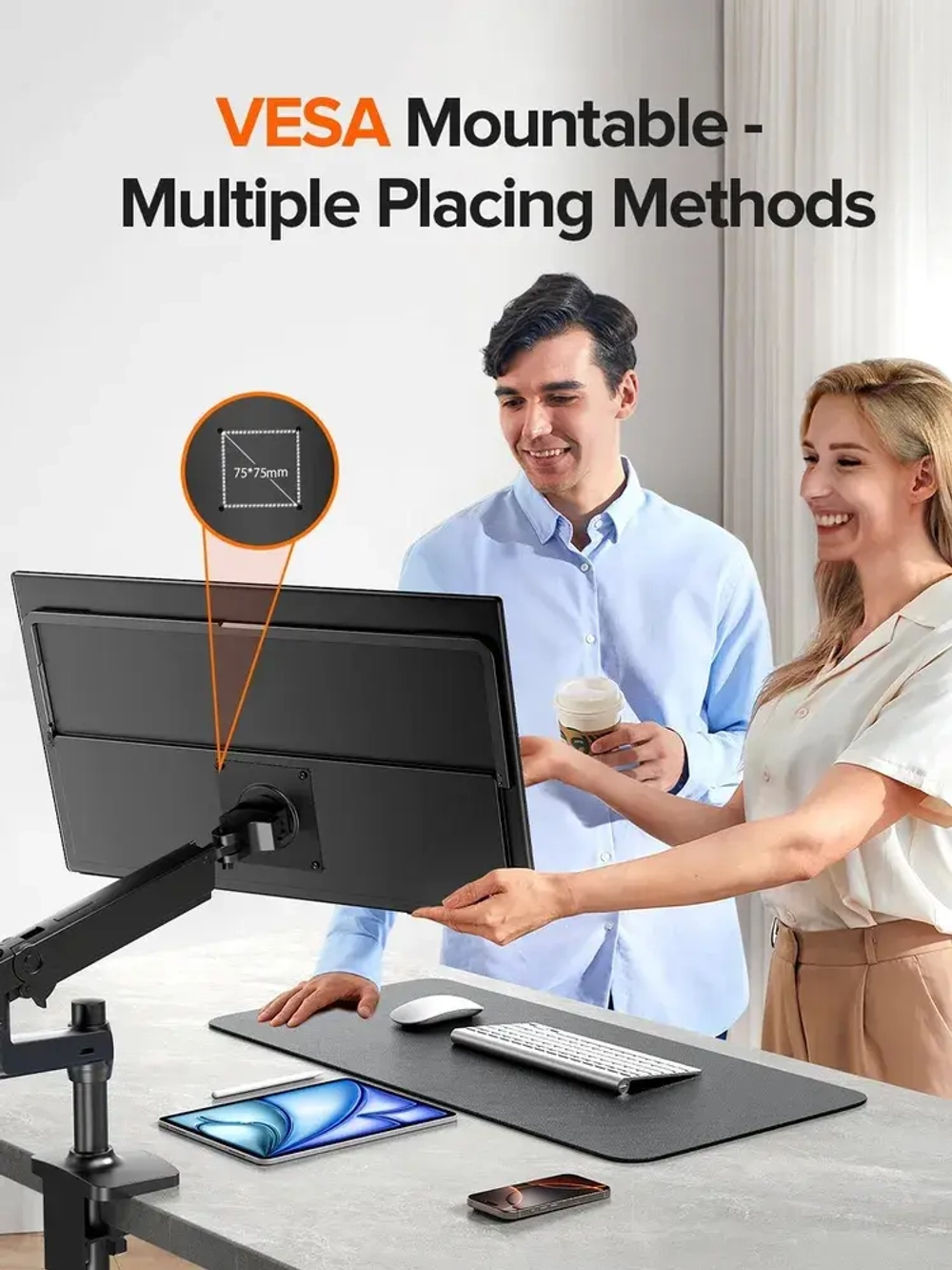 23.8" Портативный монитор с встроенной подставкой Umax 24 FHD IPS 1920х1080, 100 Гц