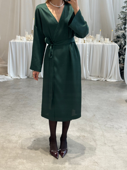 Платье Кимоно изумруд