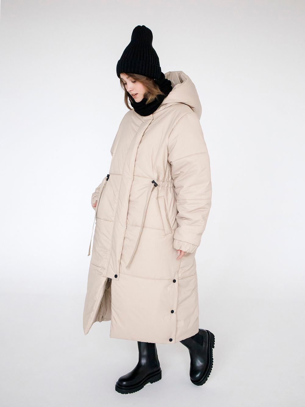 Купить Пуховик ko-ko-ko зимний женский бежевый Пуховик ko-ko-ko зимний женский бежевый