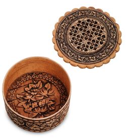 Народные промыслы BST-133/ 3 Шкатулка резная (береста)