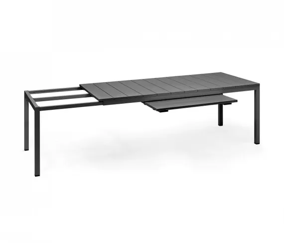 Стол пластиковый раздвижной Rio, 210-280х100 см, антрацит