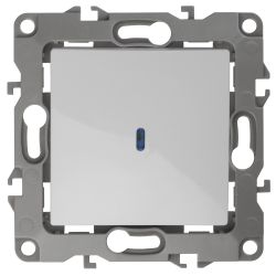 12-1102-01 ЭРА Выключатель с подсветкой, 10АХ-250В, IP20, Эра12, белый