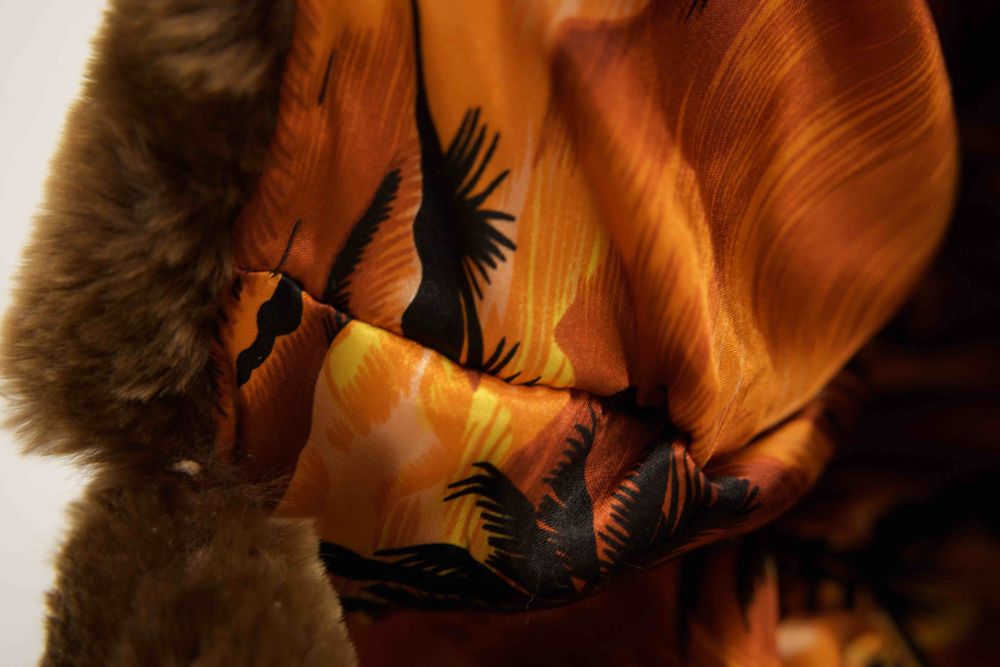 Шапка Backtrend Ушанка Bear Upcycled коричневая